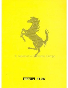 1986 FERRARI F1-86 BROCHURE 418/86