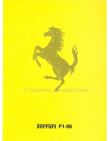 1986 FERRARI F1-86 BROCHURE 418/86