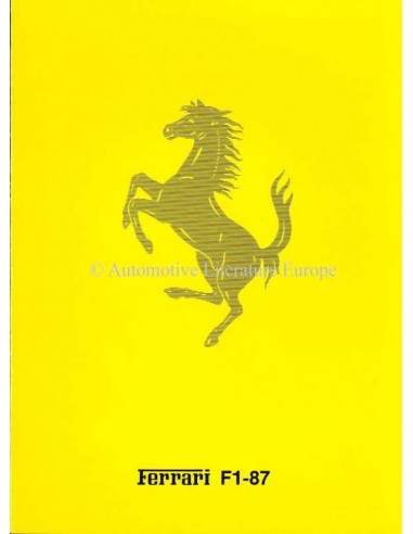 1987 FERRARI F1-87 BROCHURE ITALIAANS 465/87