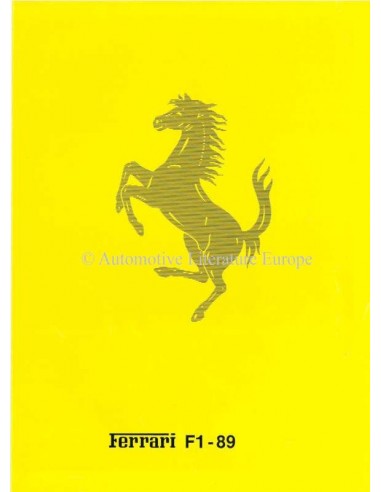 1989 FERRARI F1-89 BROCHURE 542/89