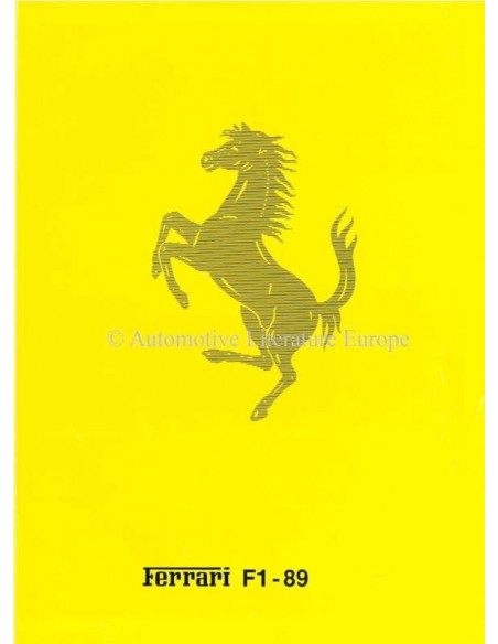 1989 FERRARI F1-89 BROCHURE 542/89
