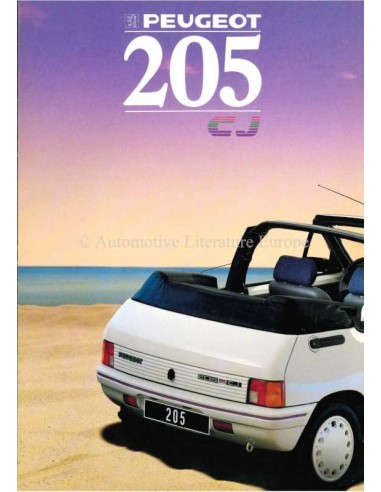 1988 PEUGEOT 205 CJ BROCHURE ITALIAANS