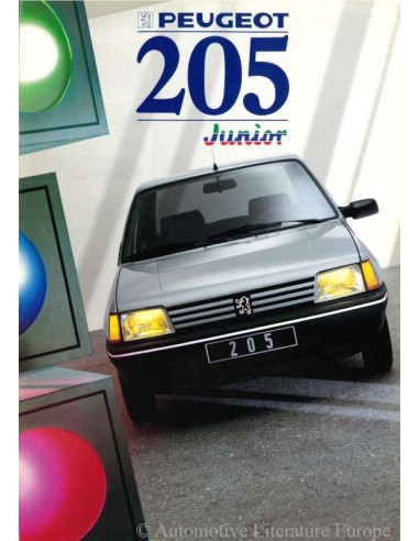 1988 PEUGEOT 205 JUNIOR BROCHURE NEDERLANDS