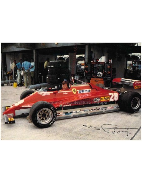 1982 FERRARI 126C2 DIDI PIRONI - GESIGNEERDE ANSICHTKAART