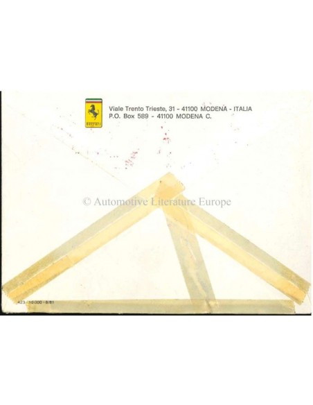 1982 FERRARI 126C2 DIDI PIRONI - SIGNIERTE POSTKARTE