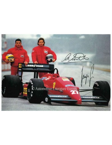1987 FERRARI F1-87 GERARD BERGER - MICHELE ALBORETO POSTCARD