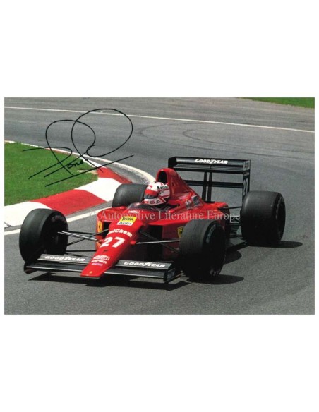 1989 FERRARI 640 NIGEL MANSELL POSTCARD