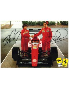 1990 FERRARI 641 ALAIN PROST - NIGEL MANSELL POSTCARD