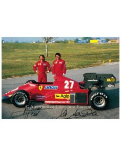 1984 FERRARI 126C4 RENÉ ARNOUX & MICHELE ALBORETO - ANSICHTKAART