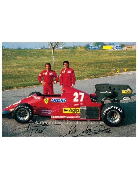 1984 FERRARI 126C4 RENÉ ARNOUX & MICHELE ALBORETO - POSTCARD