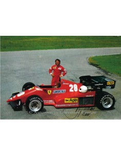 1983 FERRARI 126C3 RENÉ ARNOUX POSTCARD