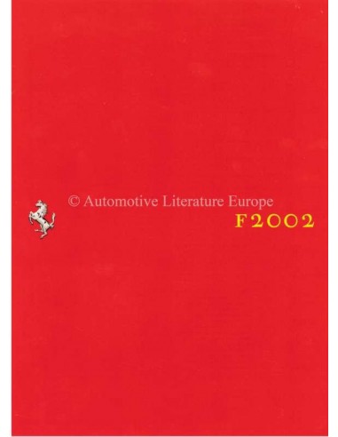 2002 FERRARI F2002 BROCHURE ITALIAN / ENGLISH