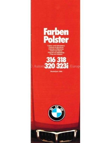 1980 BMW 3ER FARBEN UND POLSTER PROSPEKT