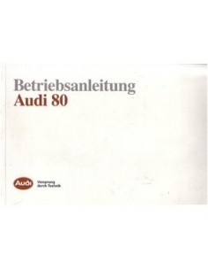 1990 AUDI 80 INSTRUCTIEBOEKJE DUITS