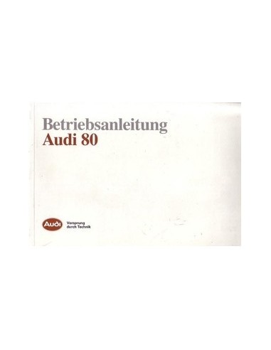 1990 AUDI 80 INSTRUCTIEBOEKJE DUITS