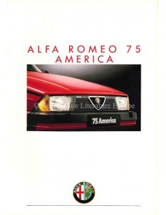 1988 ALFA ROMEO 75 AMERICA BROCHURE DUTCH