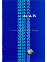 1986 ALFA ROMEO 75 BROCHURE DUITS