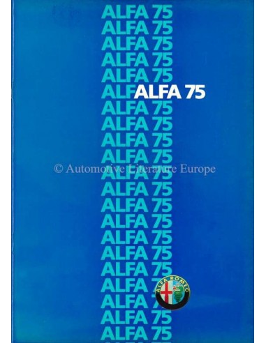 1986 ALFA ROMEO 75 BROCHURE DUITS