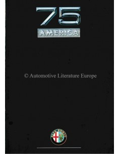 1989 ALFA ROMEO 75 AMERICA BROCHURE FRANS