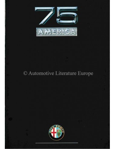 1989 ALFA ROMEO 75 AMERICA BROCHURE FRENCH