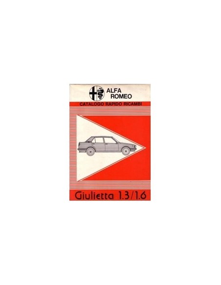 1978 ALFA ROMEO GIULIETTA ONDERDELENHANDBOEK