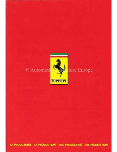 1983 FERRARI DE PRODUCTIE BROCHURE 268/83