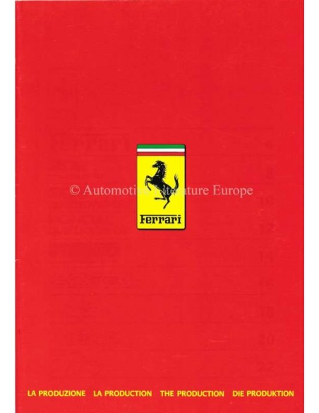 1983 FERRARI DE PRODUCTIE BROCHURE 268/83