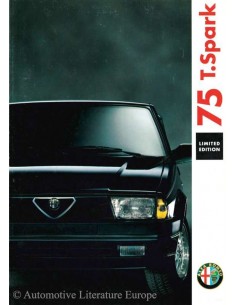 1991 ALFA ROMEO 75 T.SPARK LIMITED EDITION BROCHURE NEDERLANDS