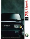 1991 ALFA ROMEO 75 T.SPARK LIMITED EDITION BROCHURE GERMAN