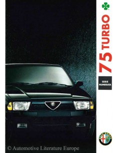 1991 ALFA ROMEO 75 TURBO QV LIMITED EDITION BROCHURE ITALIAN