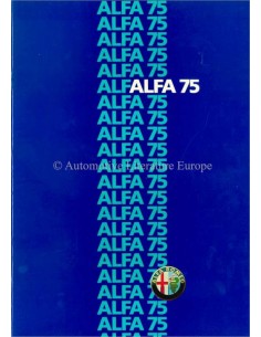 1985 ALFA ROMEO 75 BROCHURE NEDERLANDS