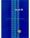 1985 ALFA ROMEO 75 BROCHURE NEDERLANDS
