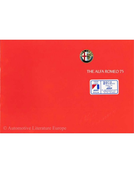 1987 ALFA ROMEO 75 PROSPEKT ENGLISCH