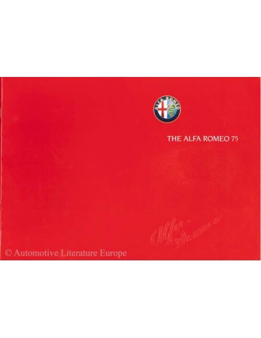 1989 ALFA ROMEO 75 BROCHURE ENGLISH