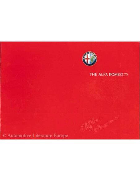 1989 ALFA ROMEO 75 BROCHURE ENGLISH