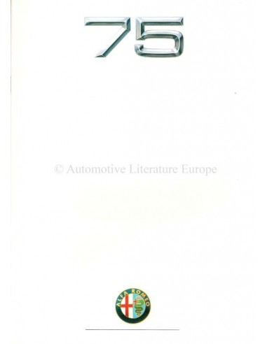 1990 ALFA ROMEO 75 BROCHURE FRENCH