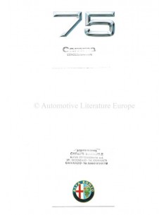 1990 ALFA ROMEO 75 BROCHURE ITALIAN