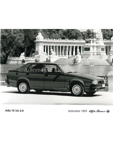 1989 ALFA ROMEO 75 V6 3.0 PRESS PHOTO