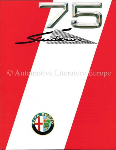 1990 ALFA ROMEO 75 SCUDÉRIA BROCHURE FRENCH