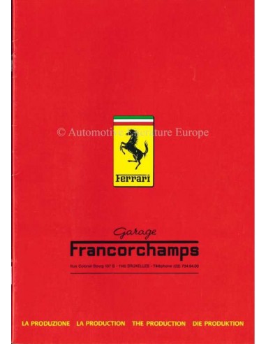 1983 FERRARI THE PRODUKTION BROCHURE 268/83