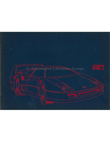1987 FERRARI F40 PRESSKIT GERMAN 478/87