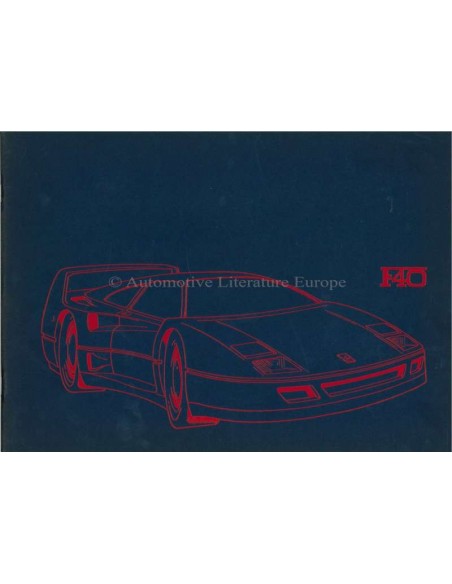 1987 FERRARI F40 PRESSEMAPPE DEUTSCH 478/87