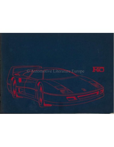 1987 FERRARI F40 PRESSEMAPPE ENGLISCH 477/87