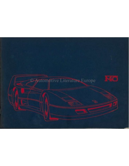 1987 FERRARI F40 PRESSEMAPPE ENGLISCH 477/87