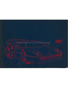1987 FERRARI F40 PRESSEMAPPE ITALIENISCH 475/87