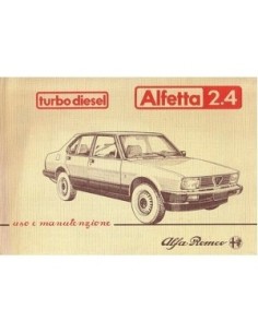 1983 ALFA ROMEO ALFETTA TURBO DIESEL INSTRUCTIEBOEKJE