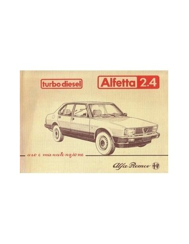 1983 ALFA ROMEO ALFETTA TURBO DIESEL INSTRUCTIEBOEKJE