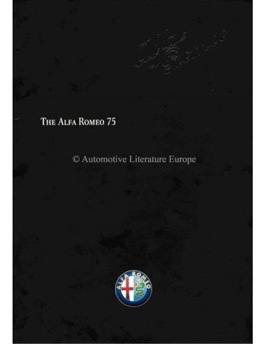 1989 ALFA ROMEO 75 PROSPEKT ENGLISCH