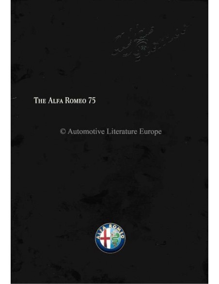 1989 ALFA ROMEO 75 PROSPEKT ENGLISCH