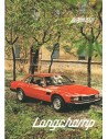 1980 DE TOMASO LONGCHAMP PROSPEKT